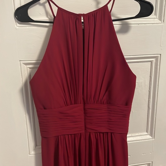 Azazie Bridesmaid red dress - Picture 3 of 4